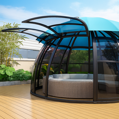 VerdantVista AquaDome Garden Pavilion